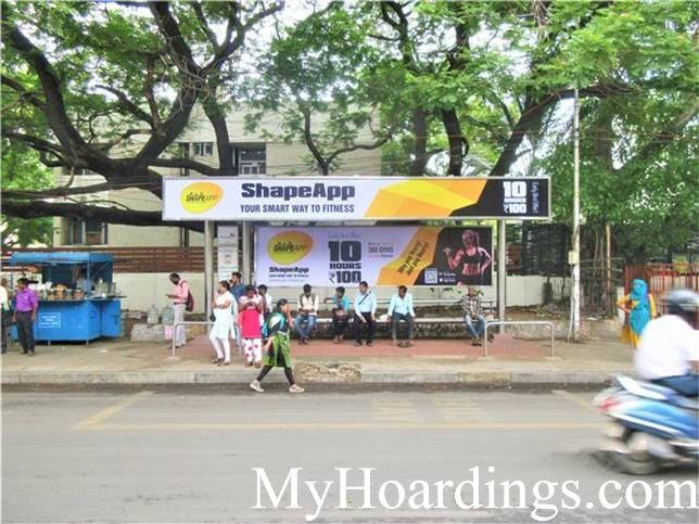 BQS Branding Agency at Loyola college Bus stop in Chennai, Hoardings Rates at Bus Stop in Chennai